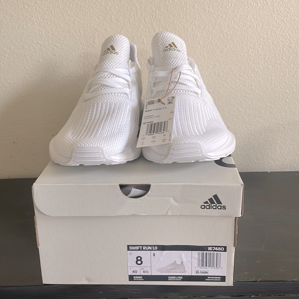 adidas White Athletic Running Shoes - Picture 2 of 5
